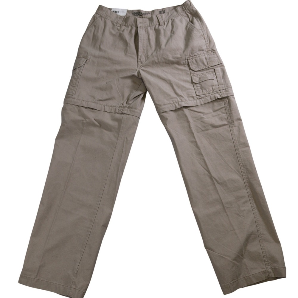 RedHead‎ Mens Khaki Canvas Zip Off Cargo Pants Convertible 38x34 Hiking Hunting